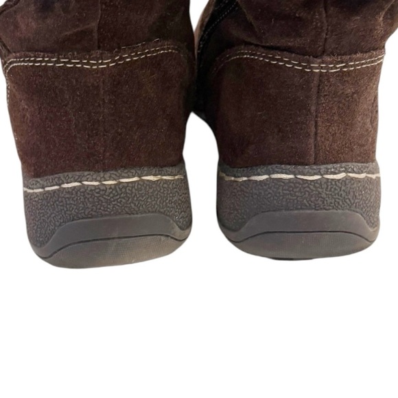 BareTraps Women's Esha Leather Suede Dark Brown w/Faux Fur 90s Retro Size 7.5 - Picture 3 of 9